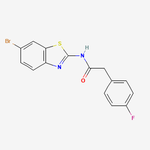 molecular formula C15H10BrFN2OS B2730793 N-(6-bromobenzo[d]thiazol-2-yl)-2-(4-fluorophenyl)acetamide CAS No. 899731-67-0