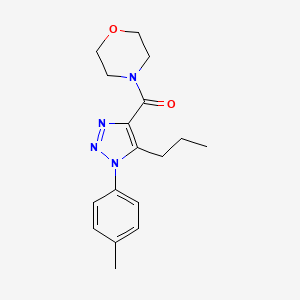 molecular formula C17H22N4O2 B2730797 morpholino(5-propyl-1-(p-tolyl)-1H-1,2,3-triazol-4-yl)methanone CAS No. 950256-46-9