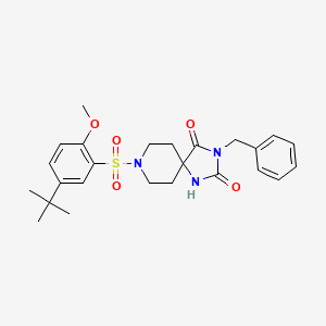 3-Benzyl-8-((5-(tert-butyl)-2-methoxyphenyl)sulfonyl)-1,3,8-triazaspiro[4.5]decane-2,4-dione