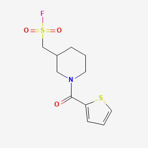 molecular formula C11H14FNO3S2 B2730801 [1-(Thiophene-2-carbonyl)piperidin-3-yl]methanesulfonyl fluoride CAS No. 2094368-49-5