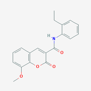 molecular formula C19H17NO4 B2730808 N-(2-乙基苯基)-8-甲氧基-2-氧代-2H-香豆素-3-羧酰胺 CAS No. 431985-14-7