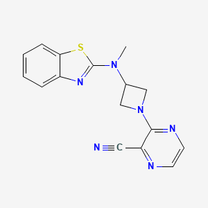 3-[3-[1,3-Benzothiazol-2-yl(methyl)amino]azetidin-1-yl]pyrazine-2-carbonitrile
