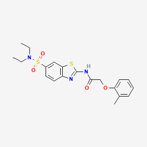 N-[6-(diethylsulfamoyl)-1,3-benzothiazol-2-yl]-2-(2-methylphenoxy)acetamide
