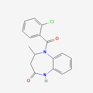 molecular formula C17H15ClN2O2 B2730819 5-(2-chlorobenzoyl)-4-methyl-3,4-dihydro-1H-1,5-benzodiazepin-2-one CAS No. 272770-04-4