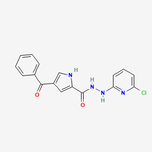 molecular formula C17H13ClN4O2 B2730821 4-benzoyl-N'-(6-chloro-2-pyridinyl)-1H-pyrrole-2-carbohydrazide CAS No. 338403-57-9
