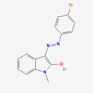 molecular formula C15H12BrN3O B2730828 1-methyl-1H-indole-2,3-dione 3-[N-(4-bromophenyl)hydrazone] CAS No. 303984-96-5