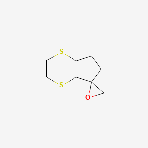 molecular formula C8H12OS2 B2730835 Spiro[2,3,4a,6,7,7a-hexahydrocyclopenta[b][1,4]dithiine-5,2'-oxirane] CAS No. 2248257-46-5