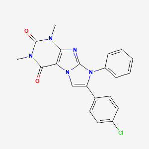7-(4-chlorophenyl)-1,3-dimethyl-8-phenyl-1H-imidazo[2,1-f]purine-2,4(3H,8H)-dione