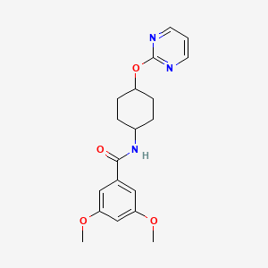3,5-dimethoxy-N-((1r,4r)-4-(pyrimidin-2-yloxy)cyclohexyl)benzamide