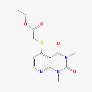 Ethyl 2-(1,3-dimethyl-2,4-dioxopyrido[2,3-d]pyrimidin-5-yl)sulfanylacetate