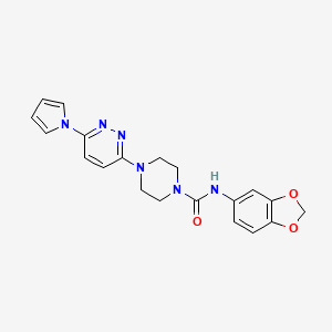 4-(6-(1H-pyrrol-1-yl)pyridazin-3-yl)-N-(benzo[d][1,3]dioxol-5-yl)piperazine-1-carboxamide