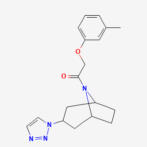 1-((1R,5S)-3-(1H-1,2,3-triazol-1-yl)-8-azabicyclo[3.2.1]octan-8-yl)-2-(m-tolyloxy)ethan-1-one