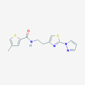 N-(2-(2-(1H-pyrazol-1-yl)thiazol-4-yl)ethyl)-4-methylthiophene-2-carboxamide