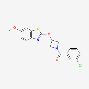(3-Chlorophenyl)(3-((6-methoxybenzo[d]thiazol-2-yl)oxy)azetidin-1-yl)methanone