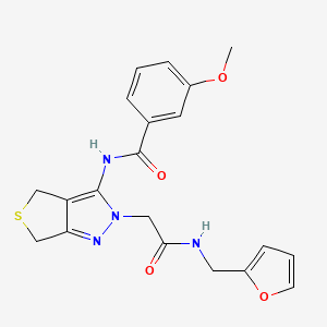 N-(2-(2-((furan-2-ylmethyl)amino)-2-oxoethyl)-4,6-dihydro-2H-thieno[3,4-c]pyrazol-3-yl)-3-methoxybenzamide
