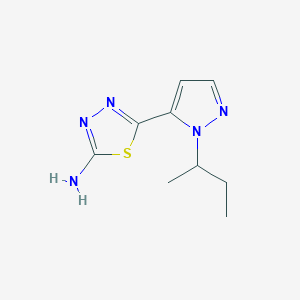 5-(2-Butan-2-ylpyrazol-3-yl)-1,3,4-thiadiazol-2-amine