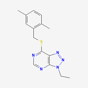 7-((2,5-dimethylbenzyl)thio)-3-ethyl-3H-[1,2,3]triazolo[4,5-d]pyrimidine