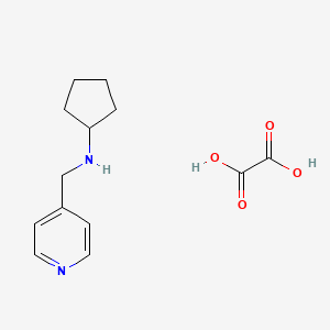 molecular formula C13H18N2O4 B2730881 oxalic acid;N-(pyridin-4-ylmethyl)cyclopentanamine CAS No. 1158746-37-2; 626210-39-7
