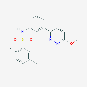molecular formula C20H21N3O3S B2730883 N-[3-(6-methoxypyridazin-3-yl)phenyl]-2,4,5-trimethylbenzenesulfonamide CAS No. 895803-99-3