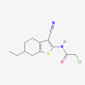 2-chloro-N-(3-cyano-6-ethyl-4,5,6,7-tetrahydro-1-benzothien-2-yl)acetamide