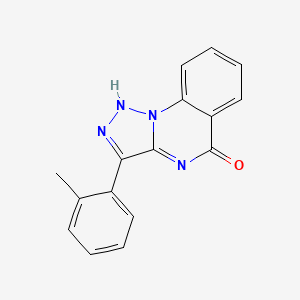 molecular formula C16H12N4O B2730891 3-(2-甲基苯基)[1,2,3]三唑并[1,5-a]喹唑-5(4H)-酮 CAS No. 866808-12-0