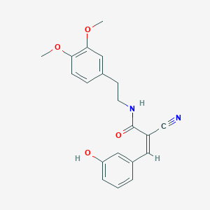 molecular formula C20H20N2O4 B2730893 (Z)-2-Cyano-N-[2-(3,4-dimethoxyphenyl)ethyl]-3-(3-hydroxyphenyl)prop-2-enamide CAS No. 730949-43-6