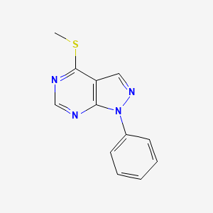 molecular formula C12H10N4S B2730898 4-methylsulfanyl-1-phenyl-1H-pyrazolo[3,4-d]pyrimidine CAS No. 70011-68-6