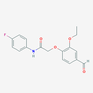 2-(2-ethoxy-4-formylphenoxy)-N-(4-fluorophenyl)acetamide