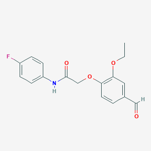 molecular formula C17H16FNO4 B2730901 2-(2-乙氧-4-甲酰基苯氧基)-N-(4-氟苯基)乙酰胺 CAS No. 575449-73-9