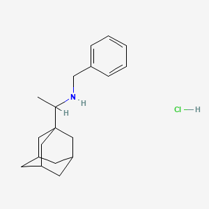 molecular formula C19H28ClN B2730906 [1-(Adamantan-1-yl)ethyl](benzyl)amine hydrochloride CAS No. 479664-85-2