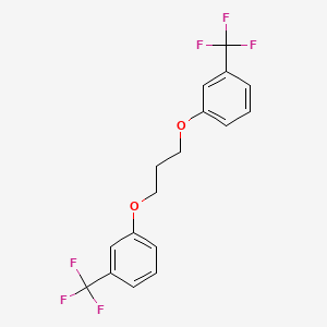 molecular formula C17H14F6O2 B2730912 3-[3-(Trifluoromethyl)phenoxy]propyl 3-(trifluoromethyl)phenyl ether CAS No. 860612-19-7