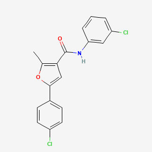 N-(3-chlorophenyl)-5-(4-chlorophenyl)-2-methylfuran-3-carboxamide