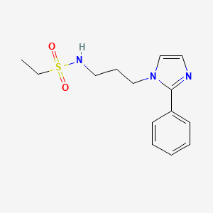 molecular formula C14H19N3O2S B2730915 N-(3-(2-phenyl-1H-imidazol-1-yl)propyl)ethanesulfonamide CAS No. 1421455-78-8