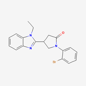 molecular formula C19H18BrN3O B2730928 1-(2-bromophenyl)-4-(1-ethyl-1H-benzimidazol-2-yl)pyrrolidin-2-one CAS No. 862828-33-9