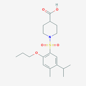 1-[(5-Isopropyl-4-methyl-2-propoxyphenyl)sulfonyl]-4-piperidinecarboxylic acid