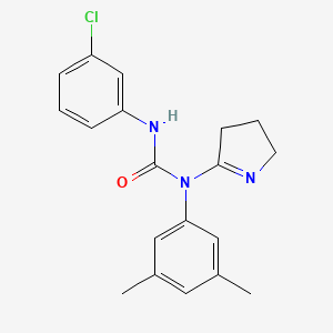 molecular formula C19H20ClN3O B2730937 3-(3-chlorophenyl)-1-(3,4-dihydro-2H-pyrrol-5-yl)-1-(3,5-dimethylphenyl)urea CAS No. 905797-66-2
