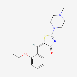 molecular formula C18H23N3O2S B2730951 (E)-5-(2-isopropoxybenzylidene)-2-(4-methylpiperazin-1-yl)thiazol-4(5H)-one CAS No. 844659-43-4