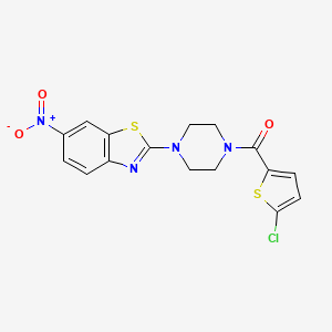 (5-Chlorothiophen-2-yl)(4-(6-nitrobenzo[d]thiazol-2-yl)piperazin-1-yl)methanone