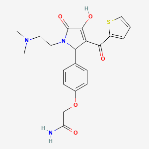 2-(4-(1-(2-(dimethylamino)ethyl)-4-hydroxy-5-oxo-3-(thiophene-2-carbonyl)-2,5-dihydro-1H-pyrrol-2-yl)phenoxy)acetamide