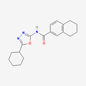 molecular formula C19H23N3O2 B2730973 N-(5-cyclohexyl-1,3,4-oxadiazol-2-yl)-5,6,7,8-tetrahydronaphthalene-2-carboxamide CAS No. 922026-57-1