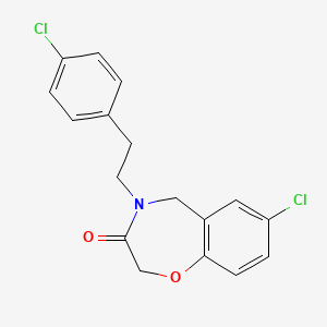molecular formula C17H15Cl2NO2 B2730981 7-chloro-4-[2-(4-chlorophenyl)ethyl]-4,5-dihydro-1,4-benzoxazepin-3(2H)-one CAS No. 1326874-65-0