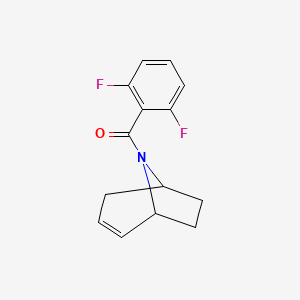 molecular formula C14H13F2NO B2730984 (1R,5S)-8-azabicyclo[3.2.1]oct-2-en-8-yl(2,6-difluorophenyl)methanone CAS No. 1797559-10-4