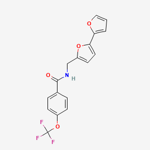 molecular formula C17H12F3NO4 B2730987 N-([2,2'-bifuran]-5-ylmethyl)-4-(trifluoromethoxy)benzamide CAS No. 2034490-48-5