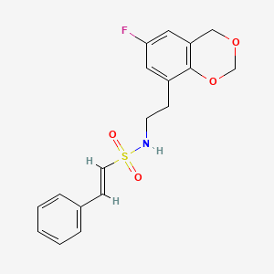 (E)-N-[2-(6-fluoro-4H-1,3-benzodioxin-8-yl)ethyl]-2-phenylethenesulfonamide