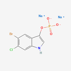 molecular formula C8H4BrClNNa2O4P B2731004 5-溴-6-氯-1H-吲哚-3-基磷酸钠 CAS No. 404366-59-2