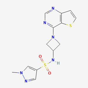 1-Methyl-N-(1-thieno[3,2-d]pyrimidin-4-ylazetidin-3-yl)pyrazole-4-sulfonamide