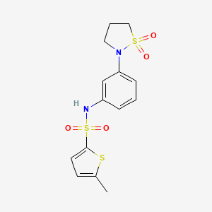 N-(3-(1,1-dioxidoisothiazolidin-2-yl)phenyl)-5-methylthiophene-2-sulfonamide