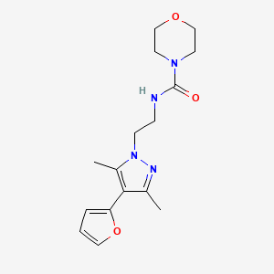 N-(2-(4-(furan-2-yl)-3,5-dimethyl-1H-pyrazol-1-yl)ethyl)morpholine-4-carboxamide
