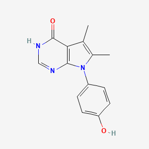 7-(4-hydroxyphenyl)-5,6-dimethyl-3,7-dihydro-4H-pyrrolo[2,3-d]pyrimidin-4-one