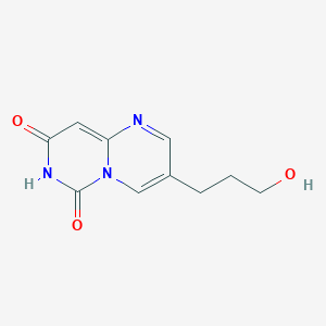 molecular formula C10H11N3O3 B2731020 3-(3-hydroxypropyl)-6H-pyrimido[1,6-a]pyrimidine-6,8(7H)-dione CAS No. 1798538-66-5
